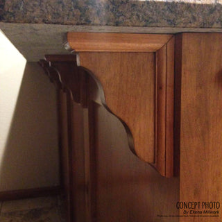 1 3/4"W x 6"D x 12"H Clarksville Bracket, Walnut