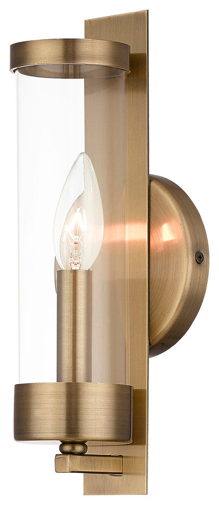 1 Light ADA Wall Sconce, Antique Brass