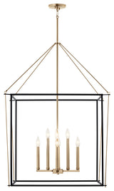 Eisley 4 Light Foyer Pendant, Champagne Bronze, 40.25"