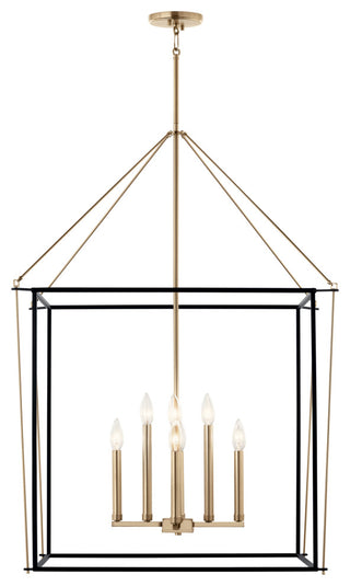 Eisley 4 Light Foyer Pendant, Champagne Bronze, 40.25"