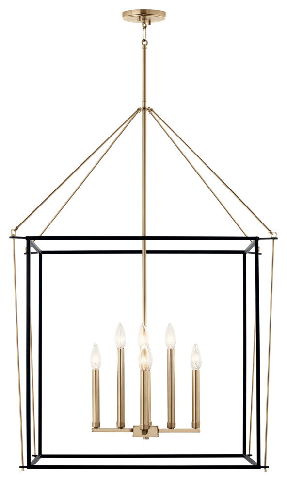 Eisley 4 Light Foyer Pendant, Champagne Bronze, 40.25"