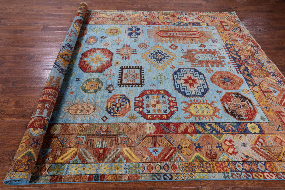 8' 3" X 11' 6" Fine Turkmen Ersari Handmade Wool Rug - Q12466