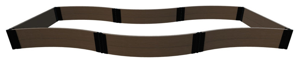 Uptown Brown 'Lazy Curve' - 4' X 12' X 11" Raised Garden Bed - 1" Profile