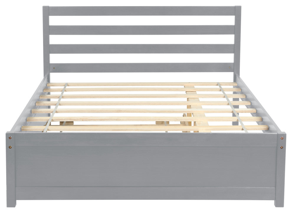 Gewnee Full Size Wood Platform Bed Frame
