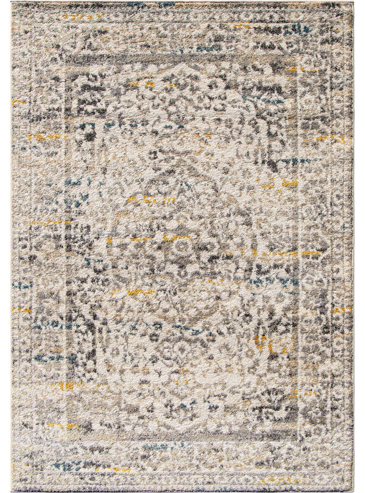 Orian Gemstone Persian Palace Cream Grey Area Rug 7'10" x 10'10"