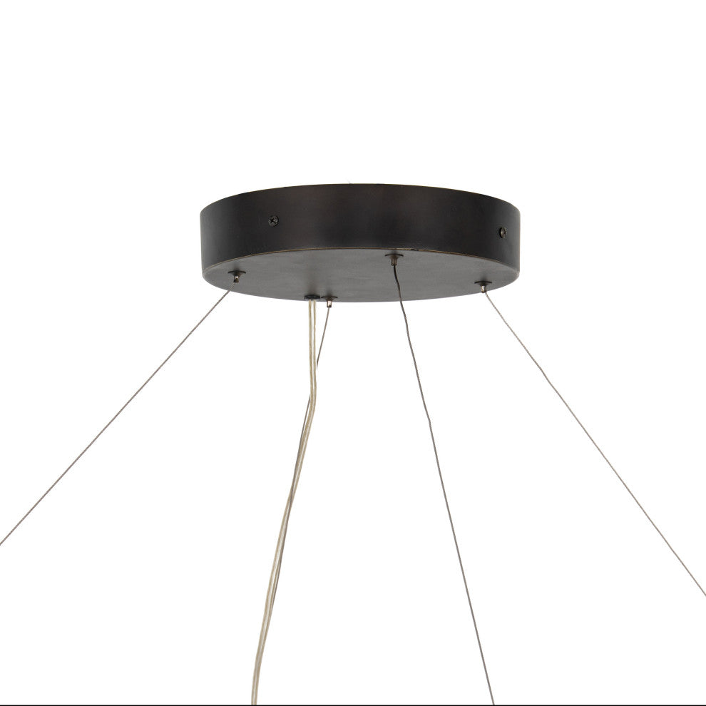 Baum Small Chandelier, Dark Walnut