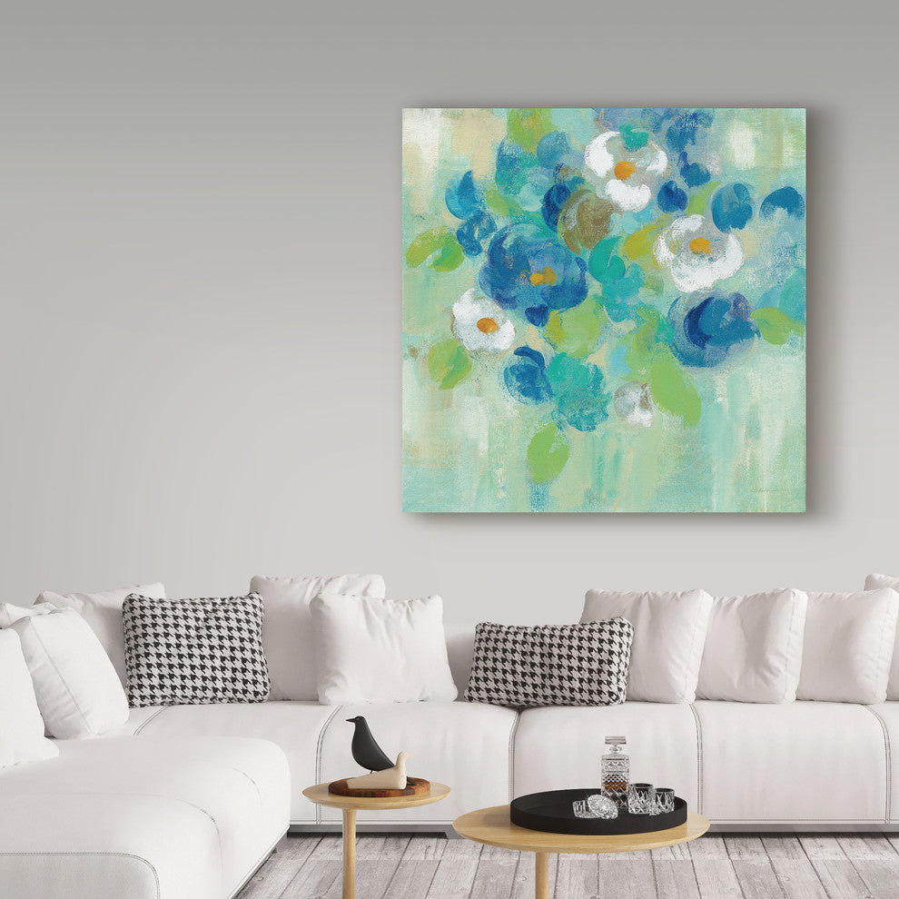 Silvia Vassileva ''Spring Aroma III White Flowers'' Canvas Art, 18"x18"