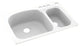 Swan 33x22x9 Solid Surface Kitchen Sink, 4-Hole, White