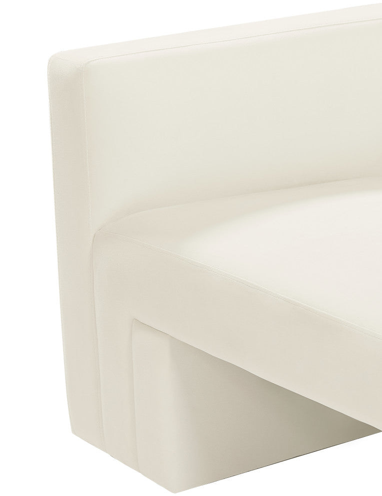 Henson Velvet Upholstered Sofa, Cream