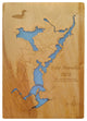 Lake Abanakee, New York- laser cut wood map, Medium