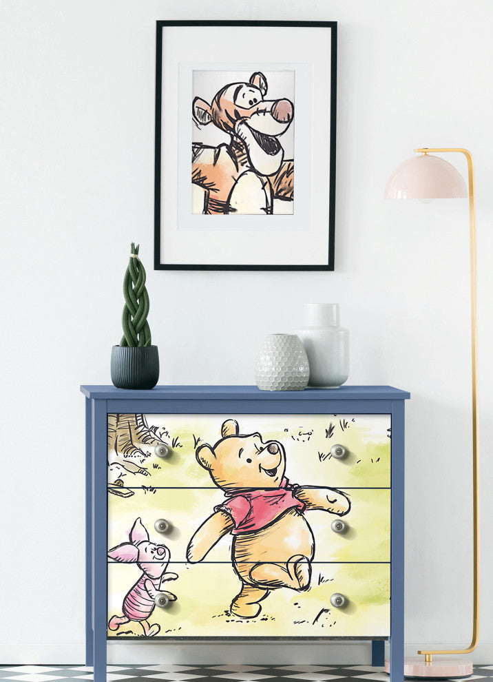 Disney's Winnie The Pooh Watercolor Peel & Stick Wallpaper Mural