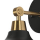 LNC 1-Light Matte Black, Metal Dome Vanity Light, 5.5"
