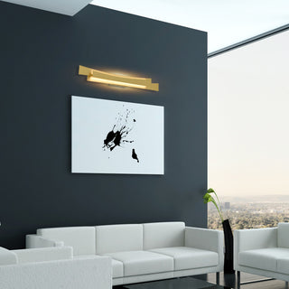 Candora Integrated LED Vanity Light, Brass, 36 Inches