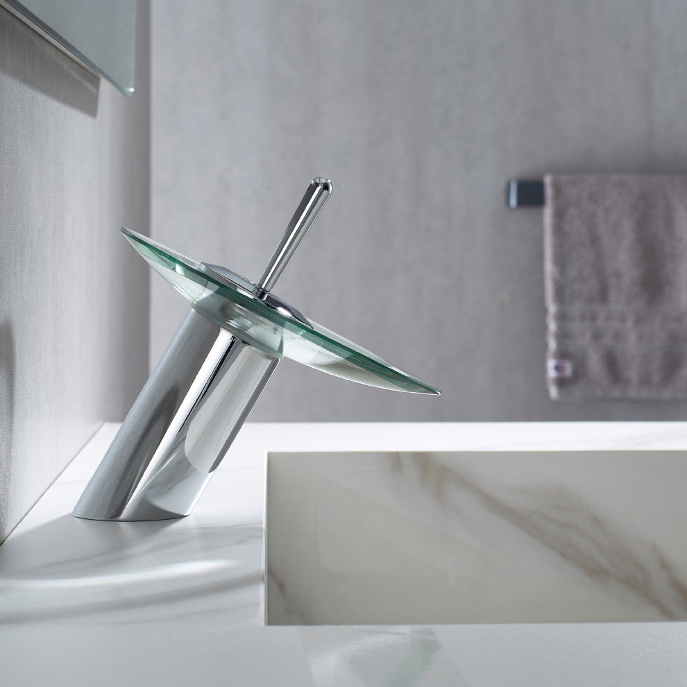 Torino Falls Single Hole Bathroom Faucet, Polished Chrome