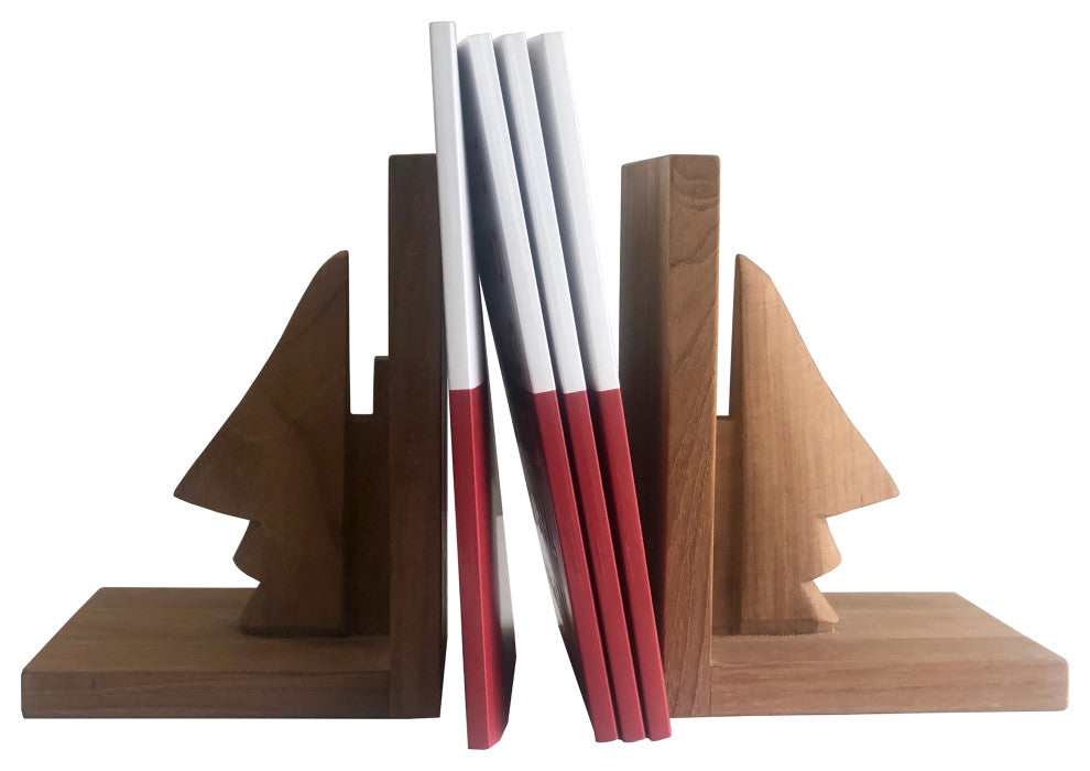 Teak Bookends