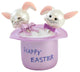 De Carlini Italian Ornaments Bunnies In A Top Hat Ornament Easter Spring Bunny