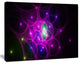 Pink Fractal Space Circles, Abstract Canvas Art Print, 40x30