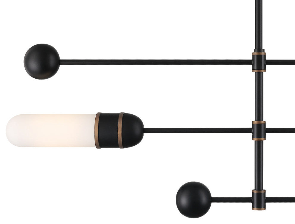 Crystorama Lighting Group CAP-8513 Capsule 3 Light 48"W LED - Matte Black /