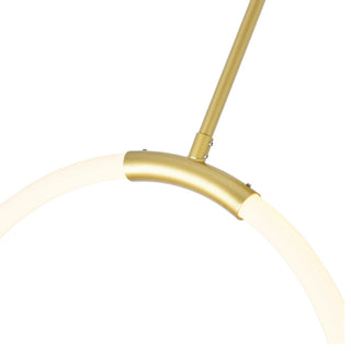 Hoops 1 Light LED Chandelier With Satin Gold Finish