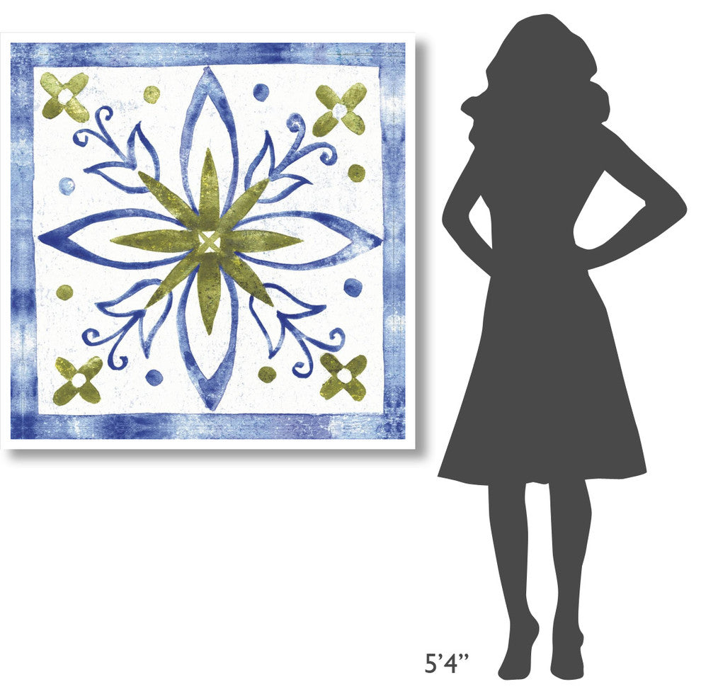 "Tile Stencil I" Digital Paper Print by Anne Tavoletti, 42"x42"