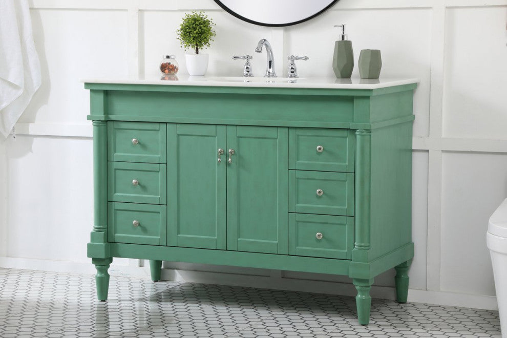 Elegant VF13048VM 48"Single Bathroom Vanity, Vintage Mint