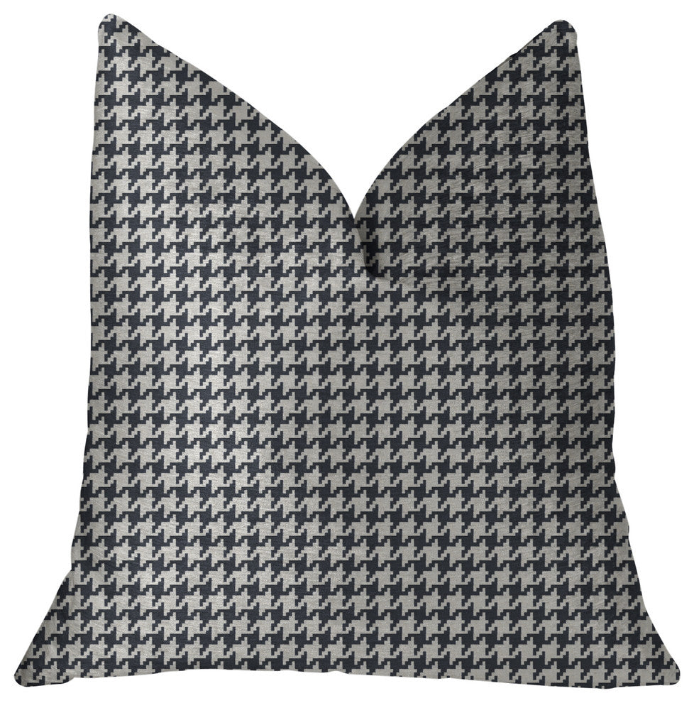 Element Black and White Luxury Throw Pillow, 20"x20"