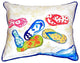 Betsy Drake Six Flip Flops Small Indoor/Outdoor Pillow 12x12