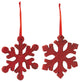 Fir Wood Snowflake Ornament, Set of 12