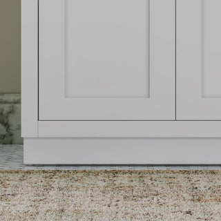 The Hudson Bathroom Vanity, White, 72", Double Sink, Freestanding