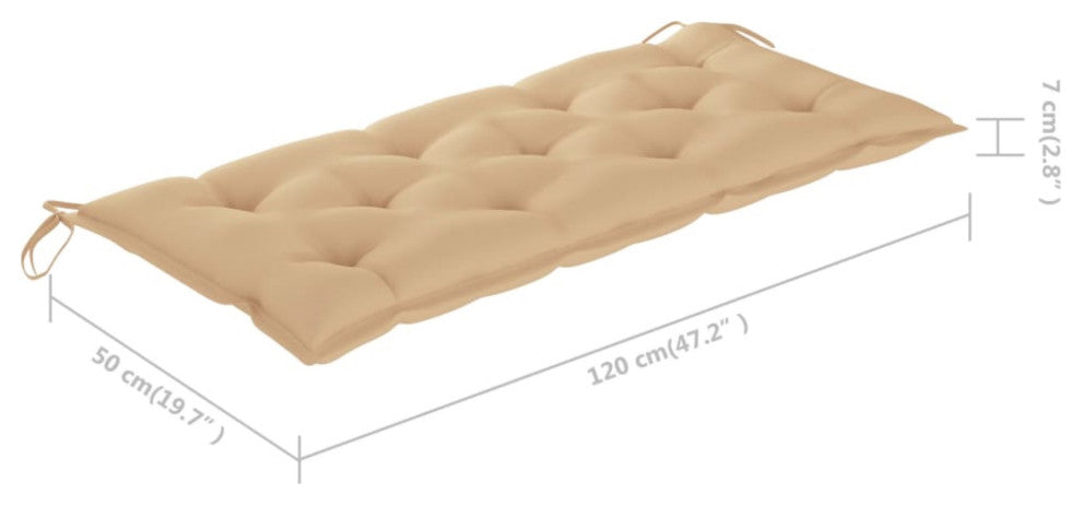 Vidaxl Cushion For Swing Chair Beige 472" Fabric