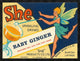 "Baby Ginger" Framed Canvas Giclee by Vintage Booze Labels, 38"x29"