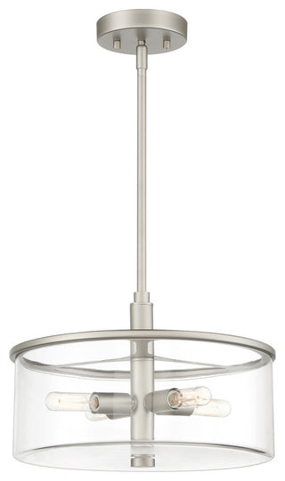 Hailie 4 Light Pendant, Satin Nickel