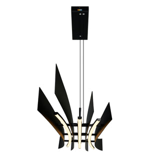 Candora Integrated LED Chandelier, Black, 50 Inches
