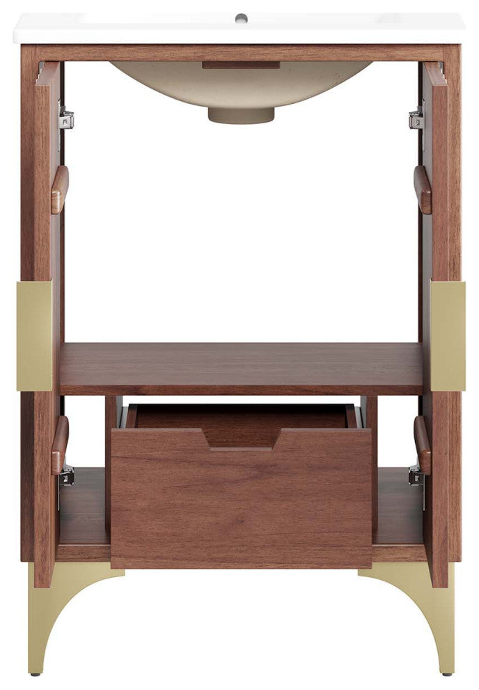 Daylight 24" Bathroom Vanity, White Walnut