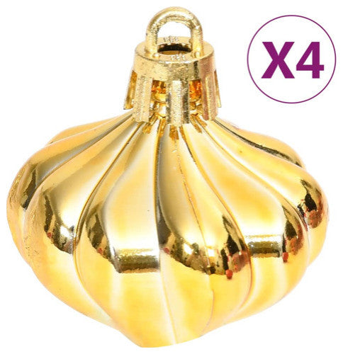 vidaXL Christmas Bauble Set 70 Piece Christmas Ball for Xmas Tree Gold and Red