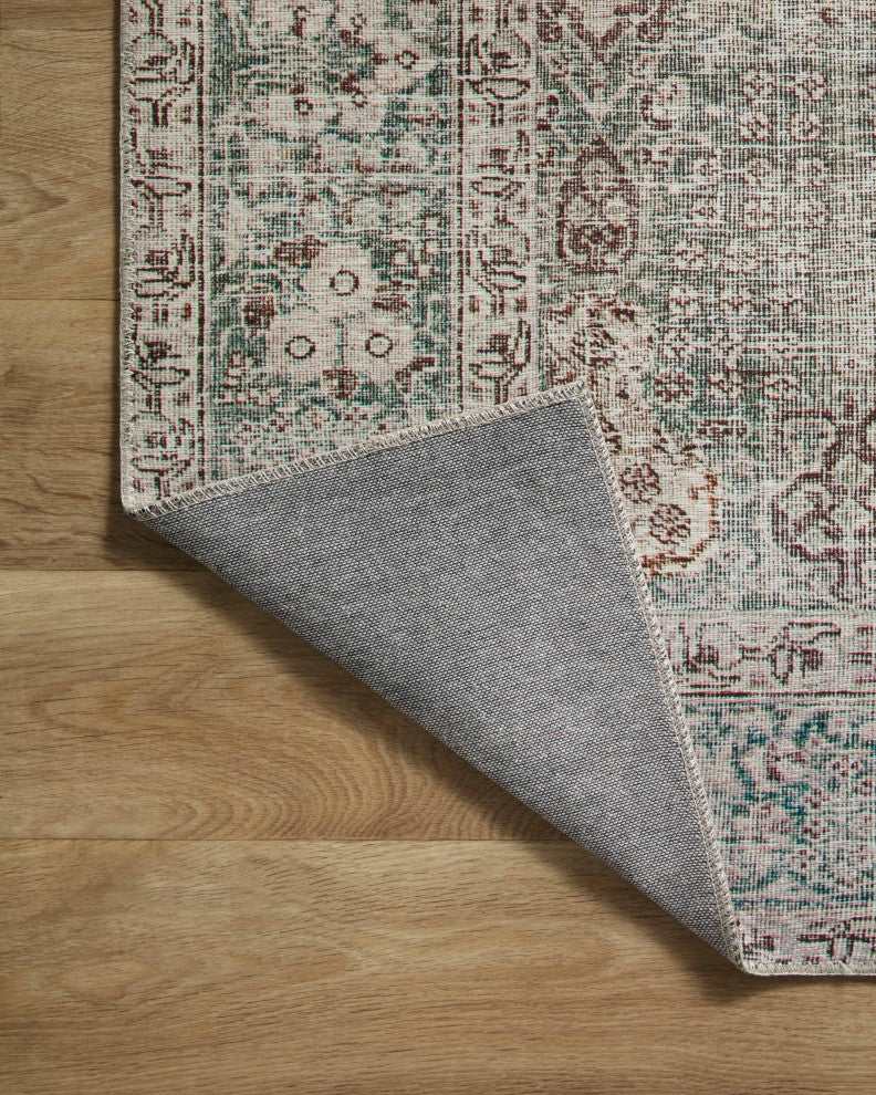 Chris Loves Julia x Loloi Jules Emerald / Antique Ivory 3''-6" x 5''-6" Accent Rug