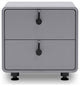 Modern Night Stands with Adjustable Metal Stubby Legs&Dual Drawers