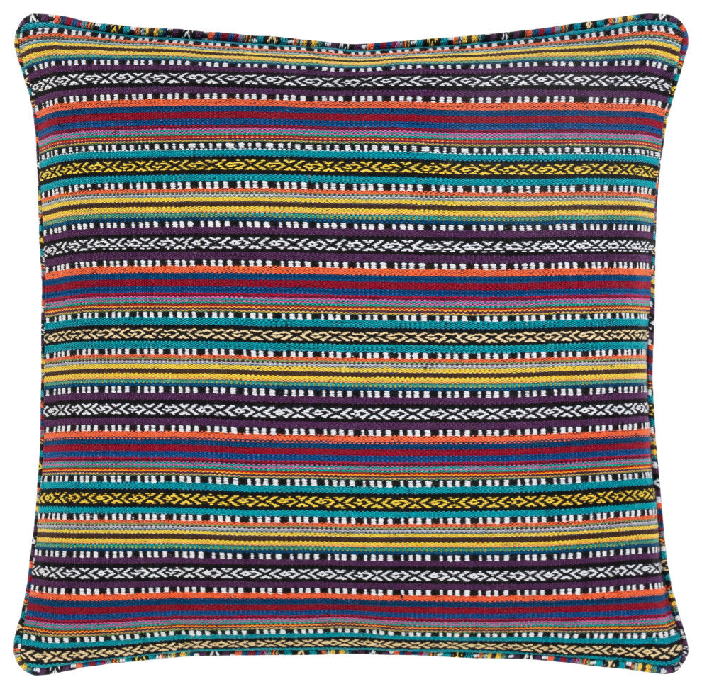 Surya Maya Myp-003 Black Pillow Shell With Down Insert 20"H X 20"W