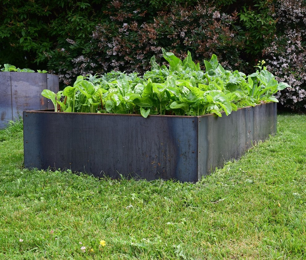 Nice Corten Steel Planter Bed 48", Steel, 48"x96"x16"h