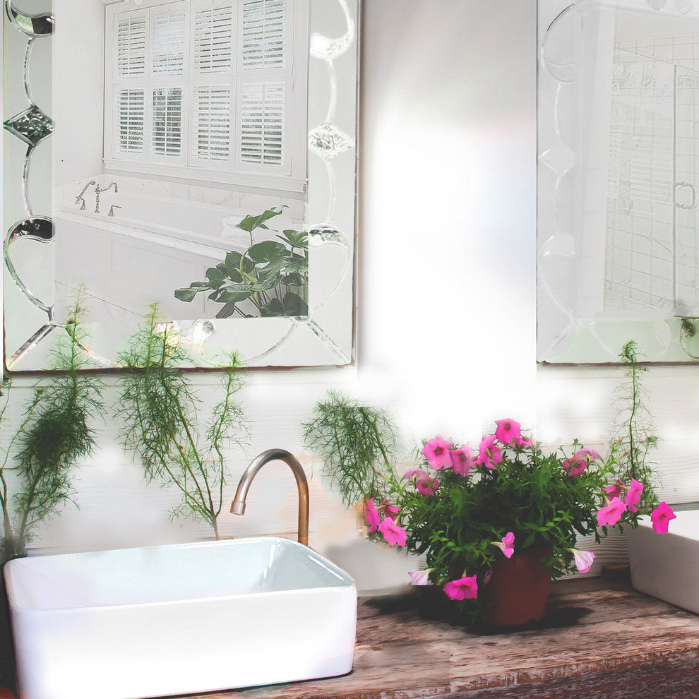 Nantucket Sinks Rectangle Vessel Sink, White