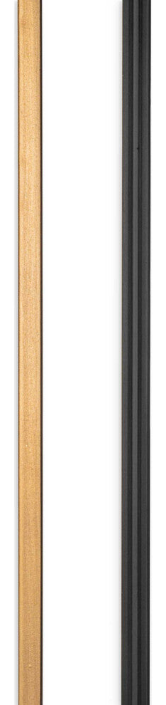 Mavis 22" Square Metal Gold and Black Wall Mirror