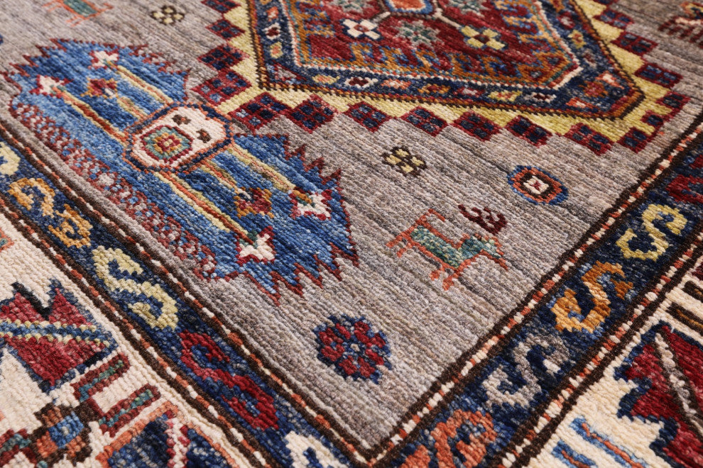 2' 8" X 9' 7" Super Kazak Handmade Wool Runner Rug - Q12964