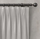 Pleated Drapery Panel, Fabric and Cotton Lining, 85"x96"
