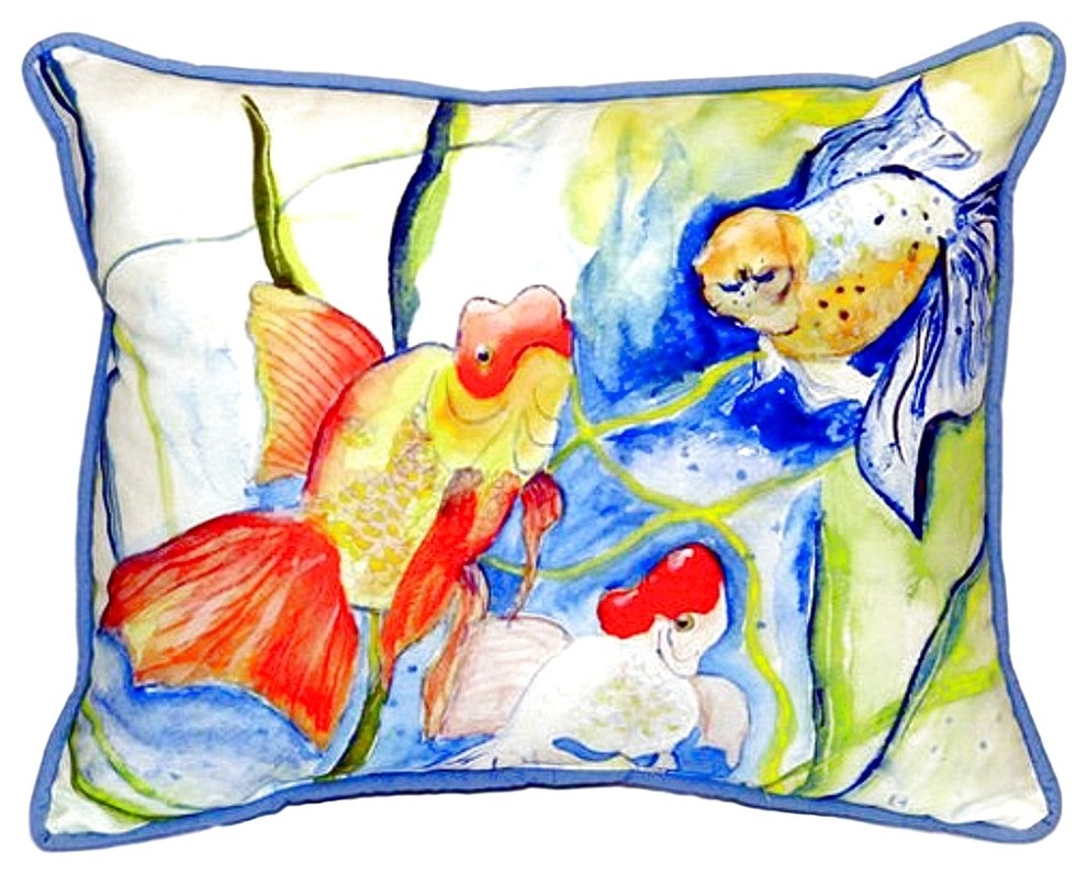 Fantails Small Indoor/Outdoor Pillow 11x14 - Set of Two