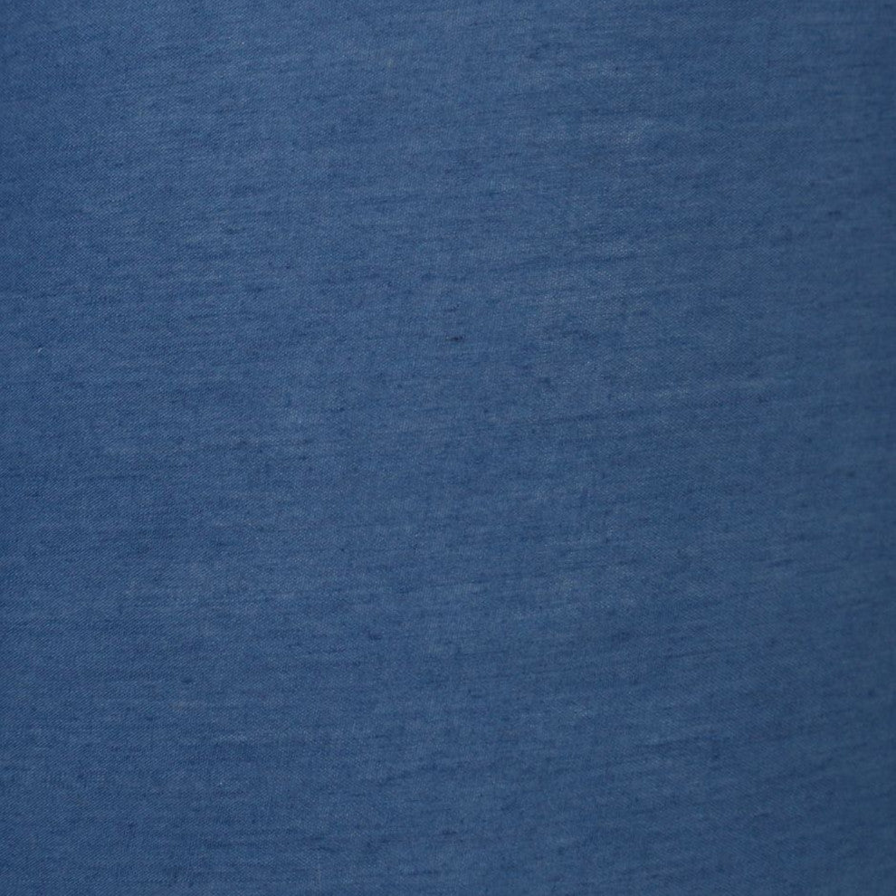 French Drum Lamp Shade, Cotton, Navy Blue, 12"