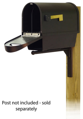 Classic Mailbox With Newspaper Tube & Ashley Front Mailbox Mounting Bracket