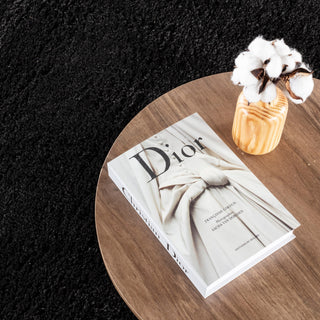 Shag Ivy Black/ Rug, Black, 2'2"x6' Runner