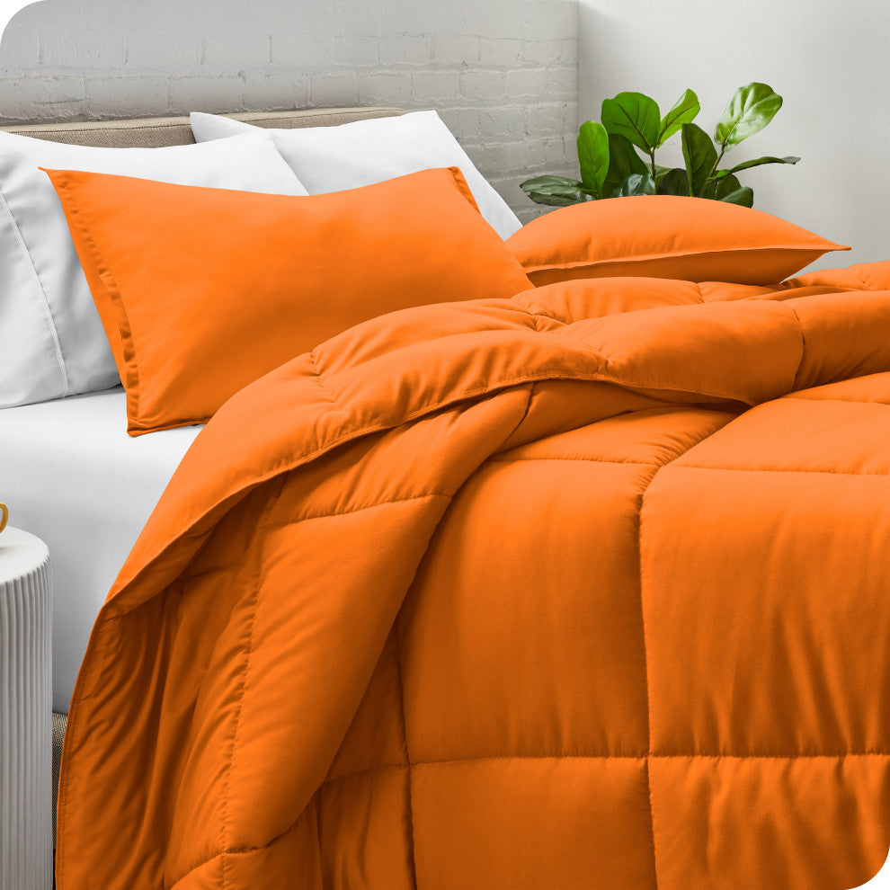 Bare Home Down Alternative Comforter Set, Orange, Twin/Twin Xl