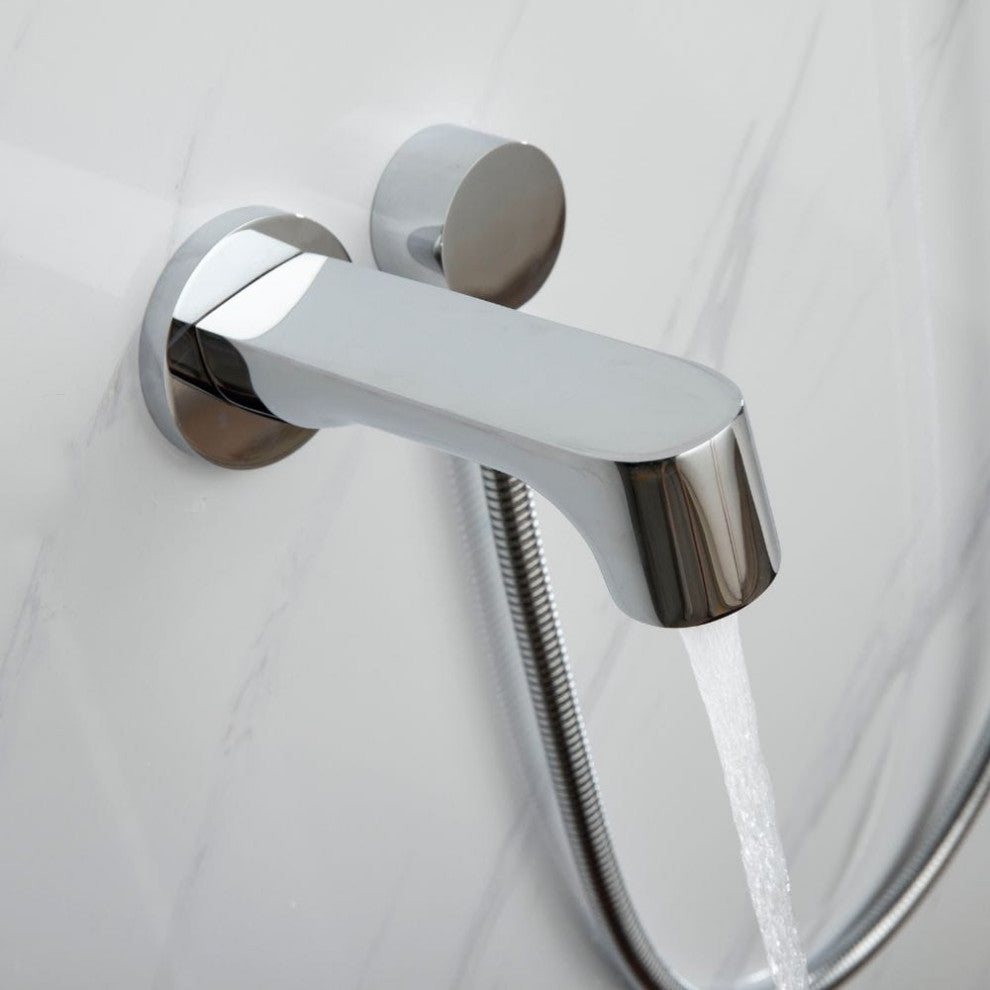 Luviah Set 8" Chrome Round Rain Shower and Handheld