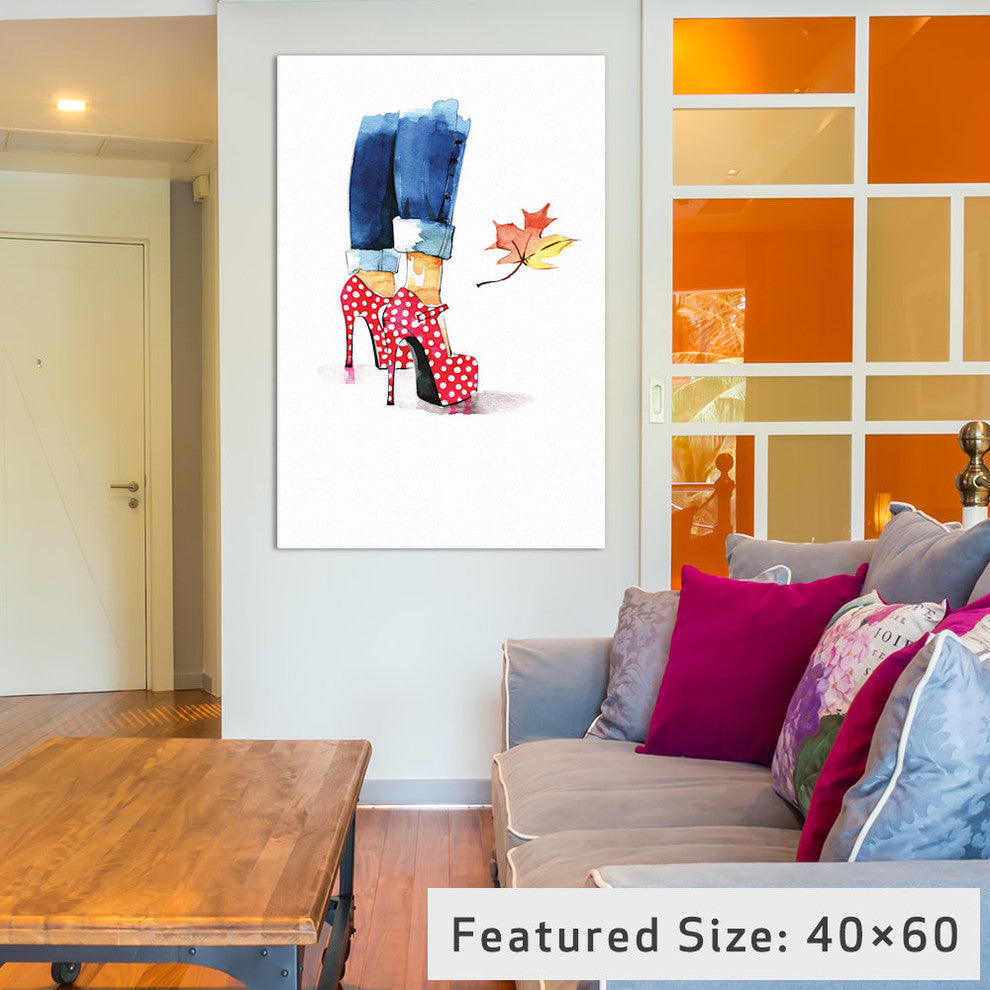 "Red Dots Heels" by Rongrong DeVoe, 26x18x1.5